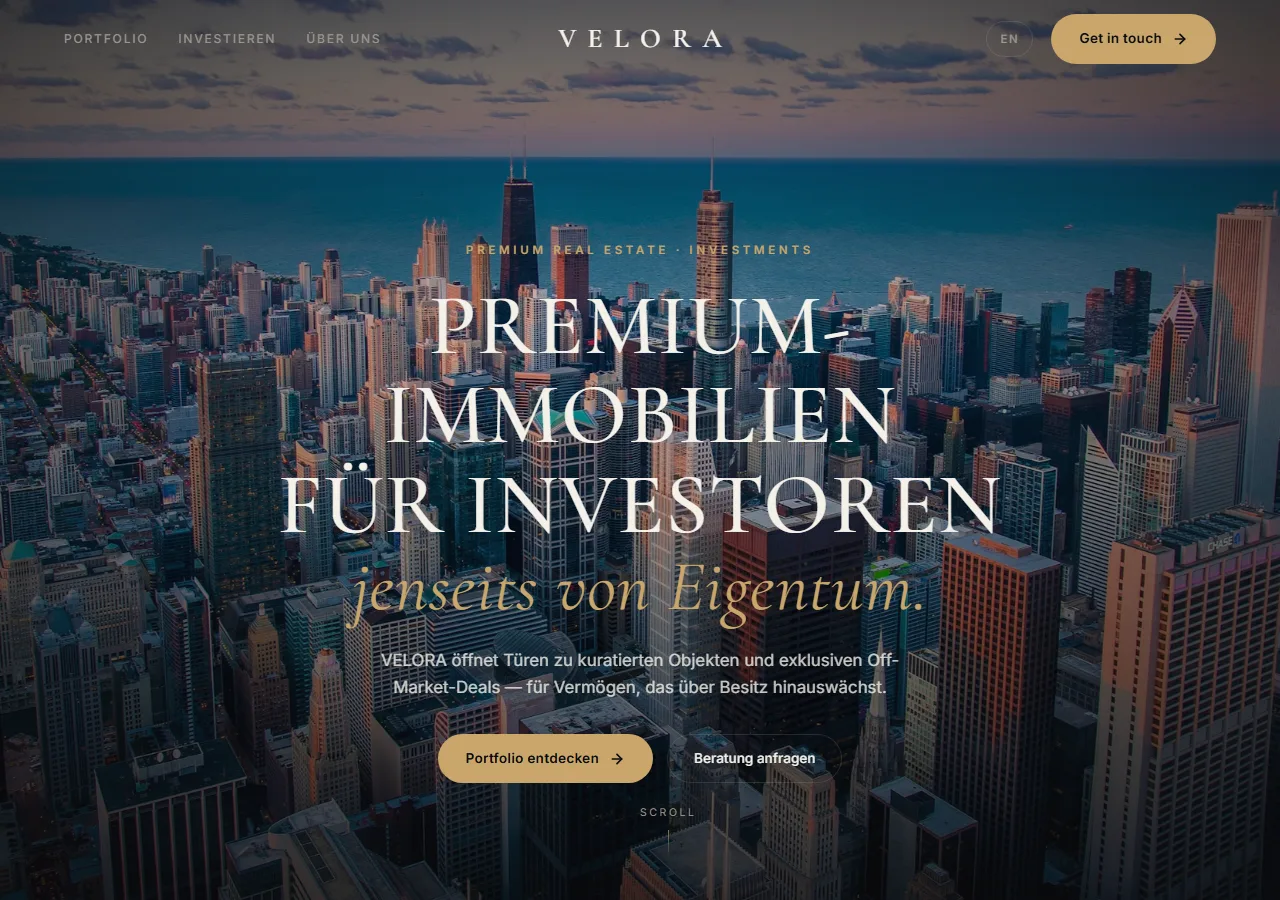Designkonzept: VELORA – Immobilien