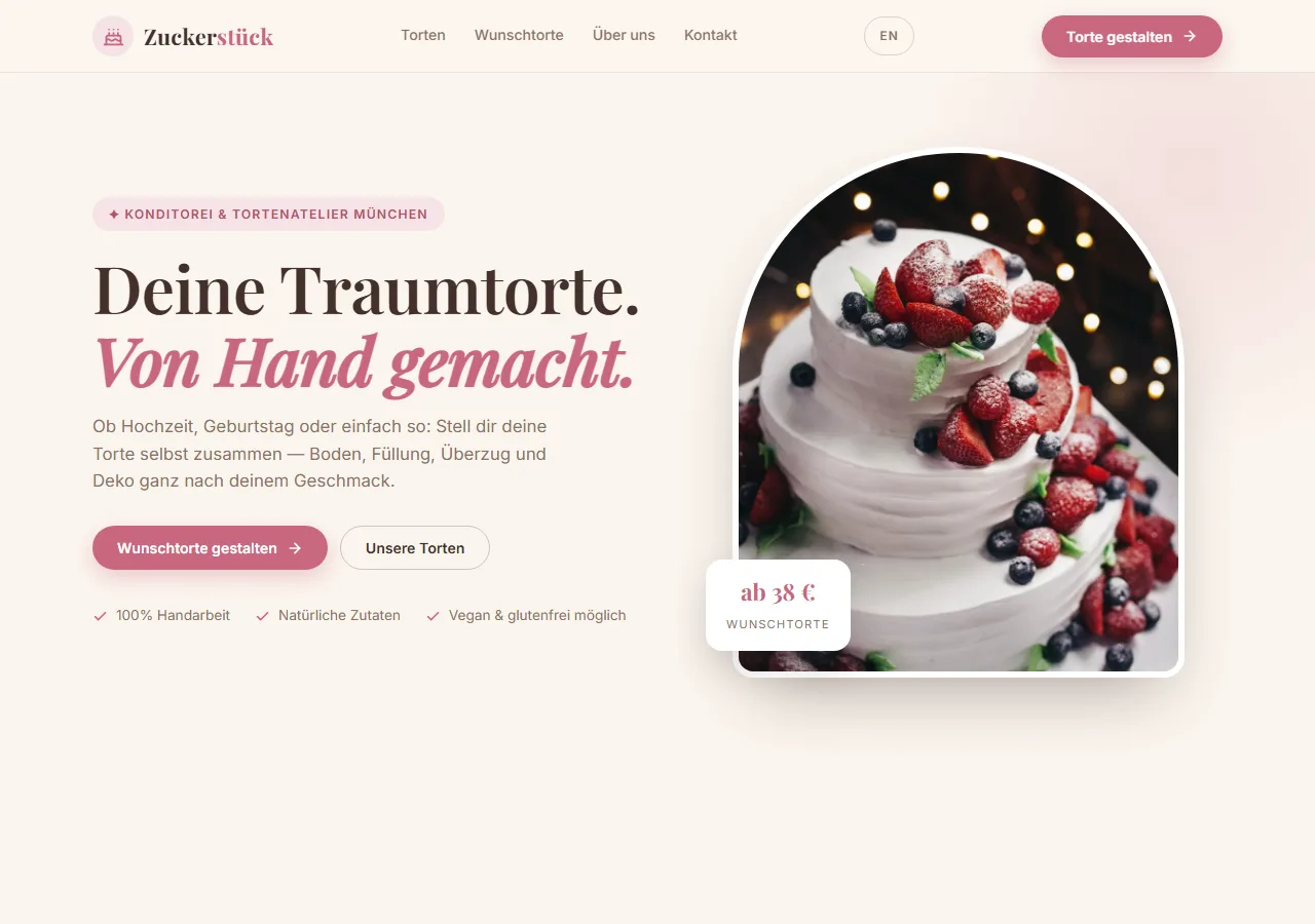 Designkonzept: Zuckerstück – Konditorei